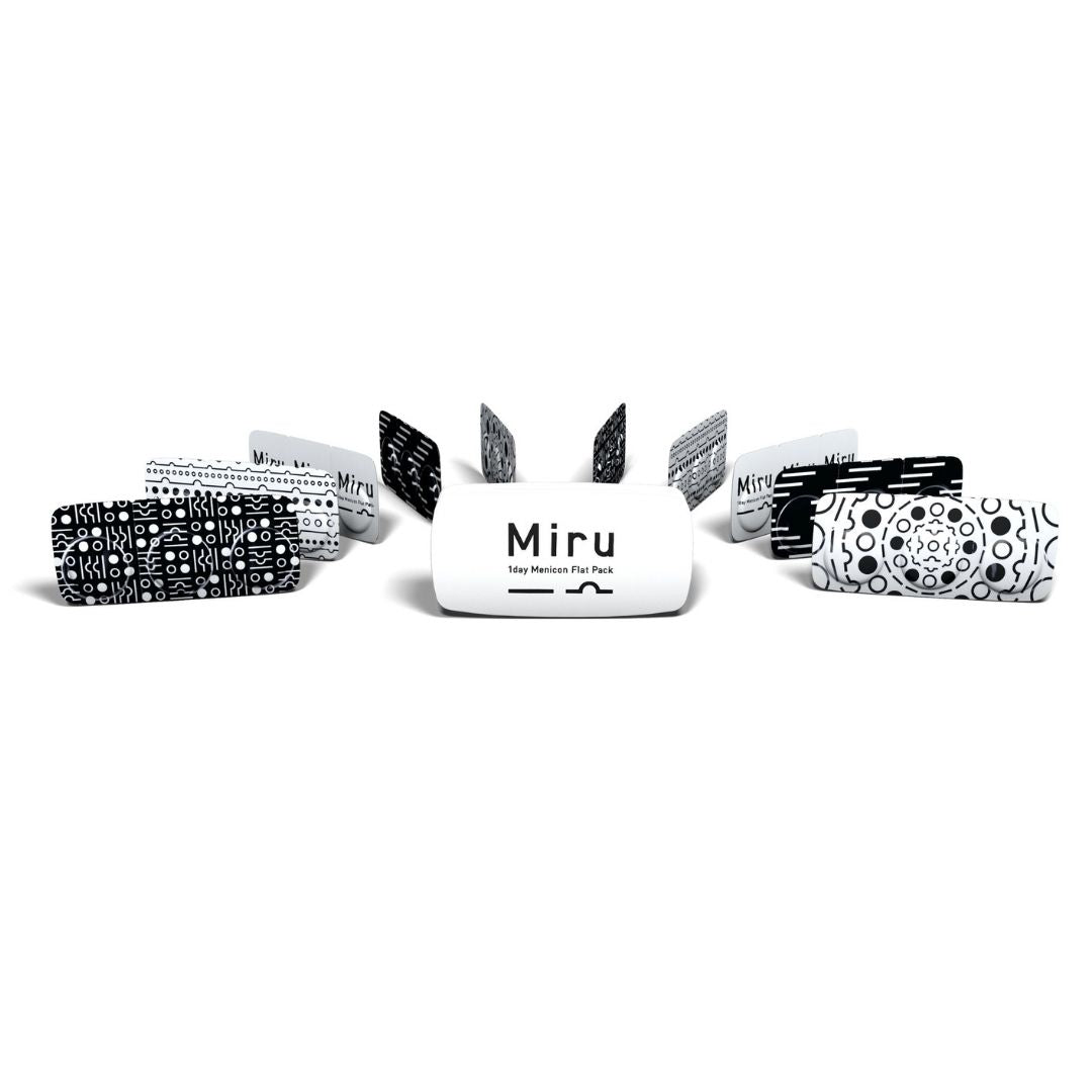 Menicon Miru Flat Pack contact lenses available from Contact Lens Depot